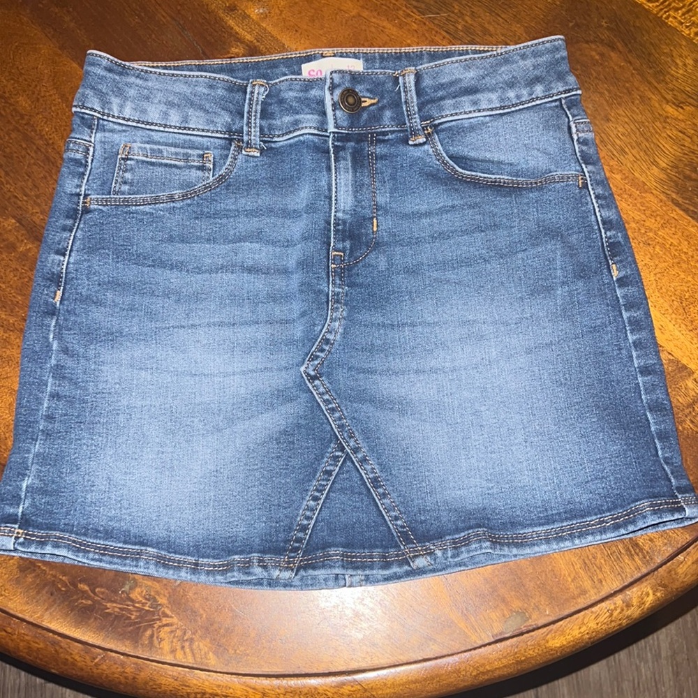 SO denim skirt